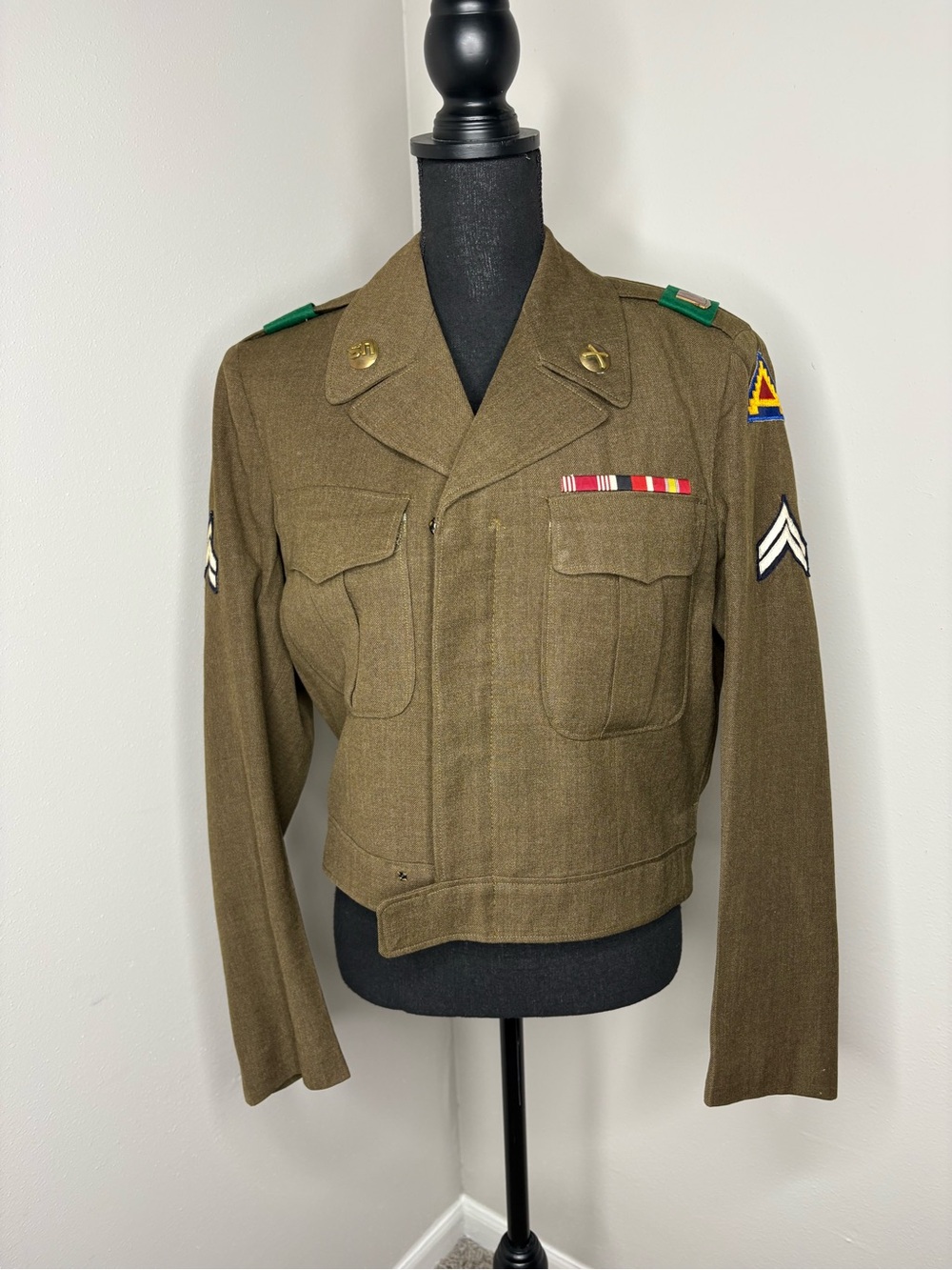 Military Field Jacket in Olive Green